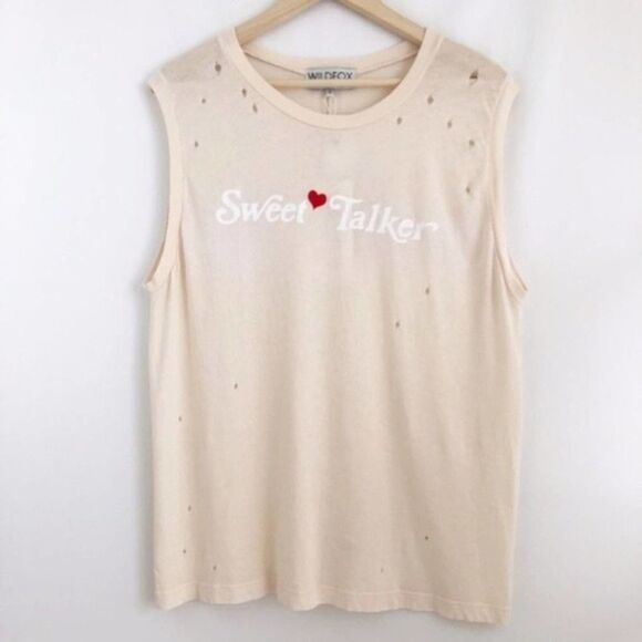 WILDFOX Graphic Sweet Talker Muscle Tank - Picture 1 of 7